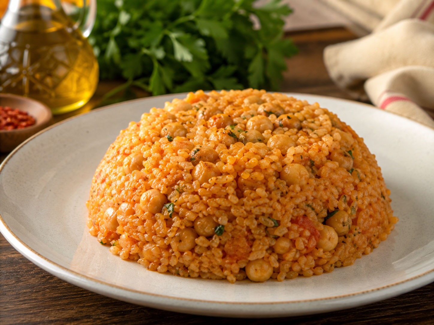 Nohutlu Bulgur Pilavı